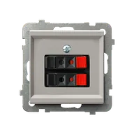 Gniazdka elektryczne - Ospel Gniazdo głośnikowe podwójne SONATA - kaszmir - miniaturka - grafika 1