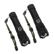 Latarki - Akumulatorowa latarka kempingowa LED, wielofunkcyjna latarka zewnętrzna, 1500 mAh, zestaw 2 szt. (czarna) - miniaturka - grafika 1