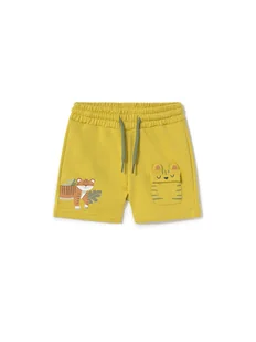Mayoral Szorty sportowe 1242 Żółty Regular Fit - Spodenki damskie - miniaturka - grafika 1