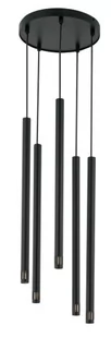 Sigma Sopel Laser lampa wisząca 5-punktowa czarna 33228 - Lampy sufitowe - miniaturka - grafika 1