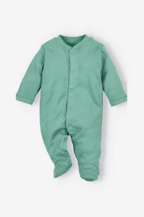 Pajacyki dla niemowląt - Pajac niemowlęcy z bawełny organicznej zielony - grafika 1
