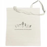 Torby i wózki na zakupy - Torba na zakupy fajny nadruk napis Dzikie Kwiaty - miniaturka - grafika 1