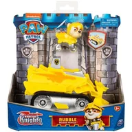 Samochody i pojazdy dla dzieci - Psi Patrol Rescue Knights Rycerze figurka Rubble i pojazd buldożer - miniaturka - grafika 1