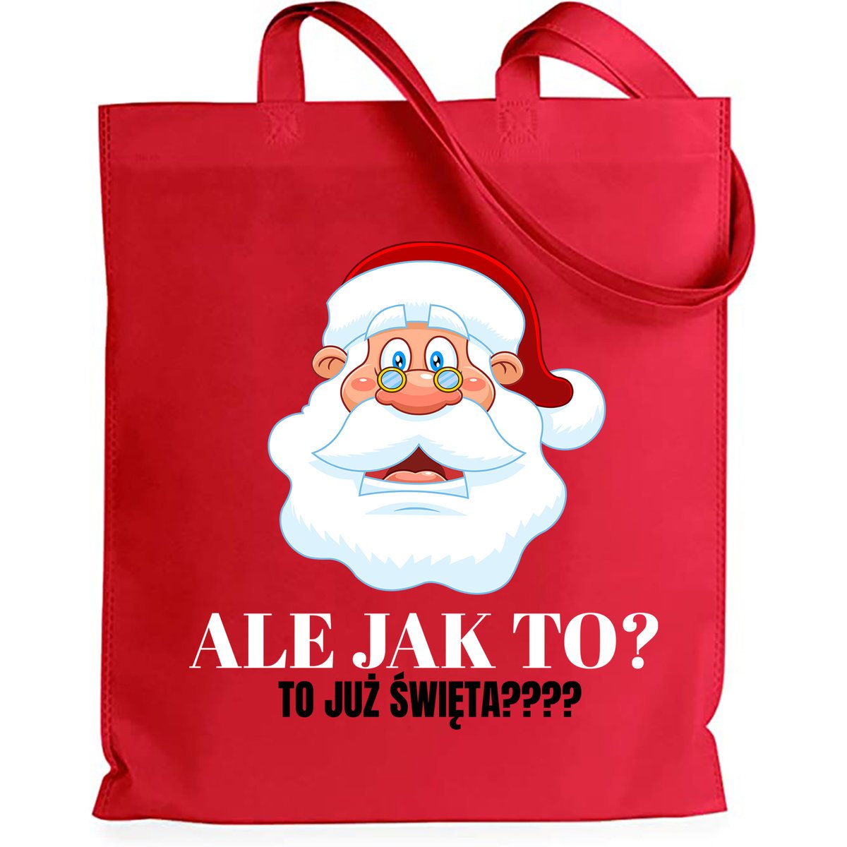 Torba Bawełniana Shoper Świąteczny Prezent Czerwona Jak To Już Święta Wz