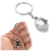 Breloki - Brelok do kluczy KASK SREBRNY METALOWY zawieszka Oryginalny Prezent - miniaturka - grafika 1