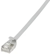 Kable miedziane - LogiLink Patchkabel CAT6A STP TPE SlimLine grau 2,0m CQ9052S - miniaturka - grafika 1