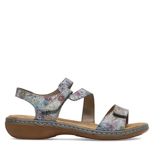 Sandały Rieker 659C7-90 Niebieski - Sandały damskie - miniaturka - grafika 1