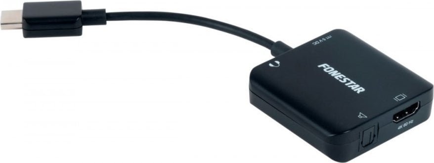Fonestar FO-442HA - Extractor HDMI + optical SPDIF/3,5mm minijack. UHD 4K