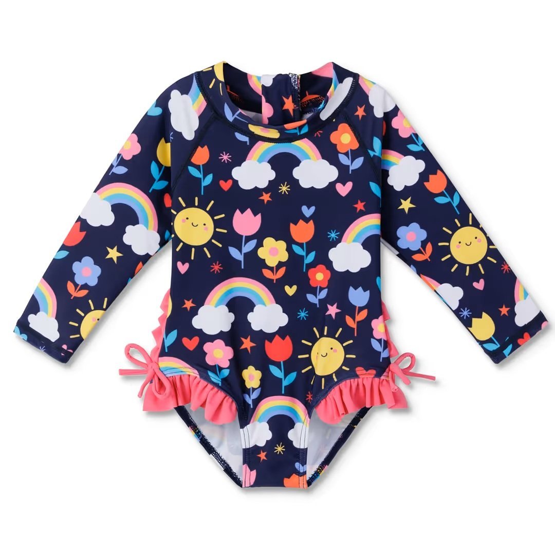 XFGIRLS JEDNOCZĘŚCIOWY KOSTIUM KĄPIELOWY SZYBKOSCHNĄCY UPF 50+ ROZM.12M