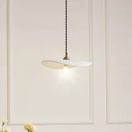 Lampy sufitowe - Lindby Lampa wisząca Annira, Ø 29 cm, ceramika, biały/mosiądz - miniaturka - grafika 1