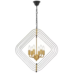NOWOCZESNA LAMPA WISZĄCA CZARNO-MOSIĘŻNA ZEWA W6 - Lampy sufitowe - miniaturka - grafika 1