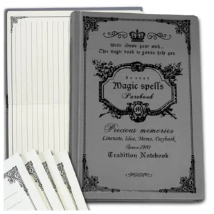 Szary notes planer notatnik w linię 160 kartek zdobiona okładka - Notesy i bloczki Szary notes planer notatnik w linię 160 kartek zdobiona okładka - Notesy i bloczki - miniaturka - grafika 1