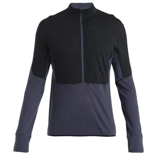 Męska bluza Icebreaker Men Merino 200 Realfleece™ Descender LS Half Zip Rozmiar: XL / Kolor: czarny - Bluzy sportowe męskie - miniaturka - grafika 1