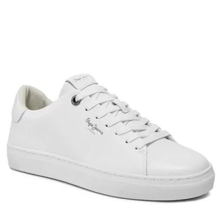 Półbuty męskie - Sneakersy Pepe Jeans Camden Basic M PMS00007 White 800 - grafika 1