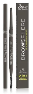 Stars from the Stars Browsphere Kredka do Brwi 03 Dark Brown - Akcesoria i kosmetyki do stylizacji brwi - miniaturka - grafika 1