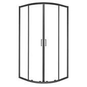 Kabiny prysznicowe - Novoterm Kabina prysznicowa czarny profil 90x90x185 cm Aruba BL Kerra - miniaturka - grafika 1