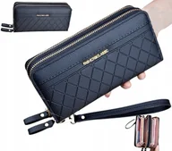 Portfele - Elegancki Portfel Damski Skórzany 2-komorowy - miniaturka - grafika 1