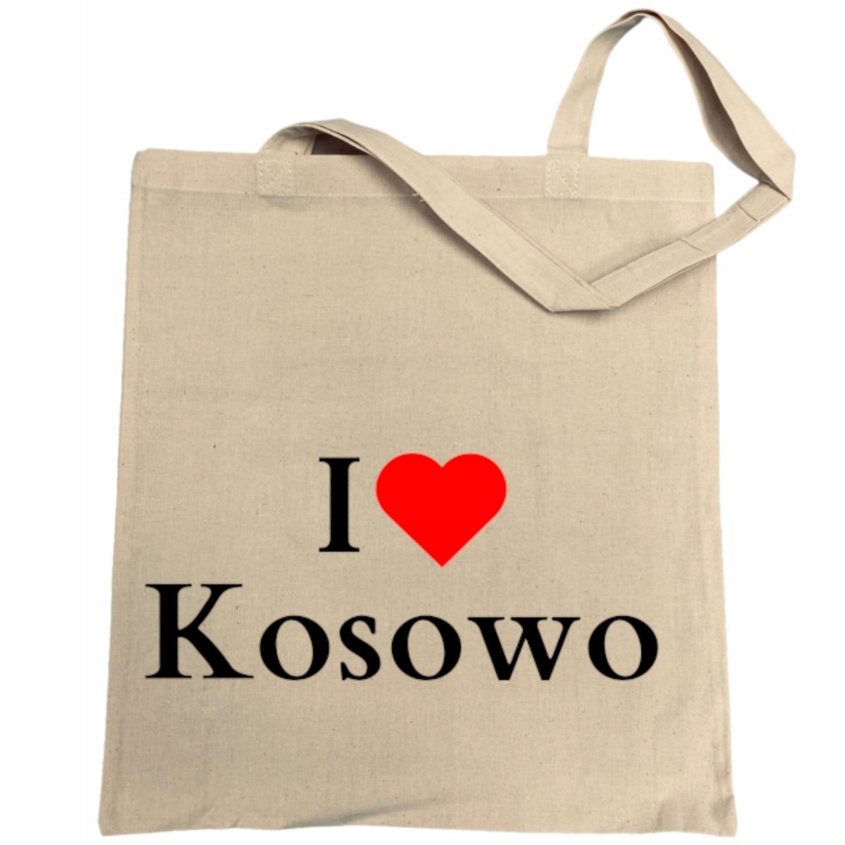 Torba na zakupy nadruk I Love Kosowo Bałkany