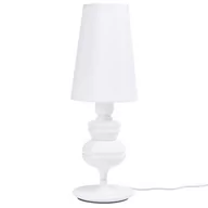 Lampy stojące - King Home Lampa stołowa-biurkowa 52x18cm Queen biała 1018T1.WHITE - miniaturka - grafika 1