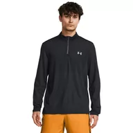 Koszulki sportowe męskie - Męski longsleeve do biegania Under Armour UA Seamless Stride 1/4 Zip - czarny - UNDER ARMOUR - miniaturka - grafika 1