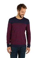 Koszulki męskie - Armor Lux Męska koszulka z długim rękawem Marinière Port-Louis Héritage Homme, Niebieski (455 navire/Braise 455), XL - miniaturka - grafika 1
