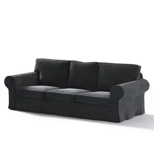 Dekoria Pokrowiec na sofę Ektorp 3-osobową rozkładaną głęboka czerń 218 x 88 x 88 cm Velvet 795-704-17 - Pokrowce na meble - miniaturka - grafika 1