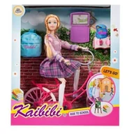 Lalki dla dziewczynek - Mega Creative Lalka 29cm Akc 30x33x9 Rower Bld143 Wb 18/36 - miniaturka - grafika 1