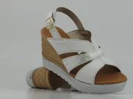 Sandały damskie - Sandały damskie na koturnie - INBLU FG-36, białe - Inblu - miniaturka - grafika 1