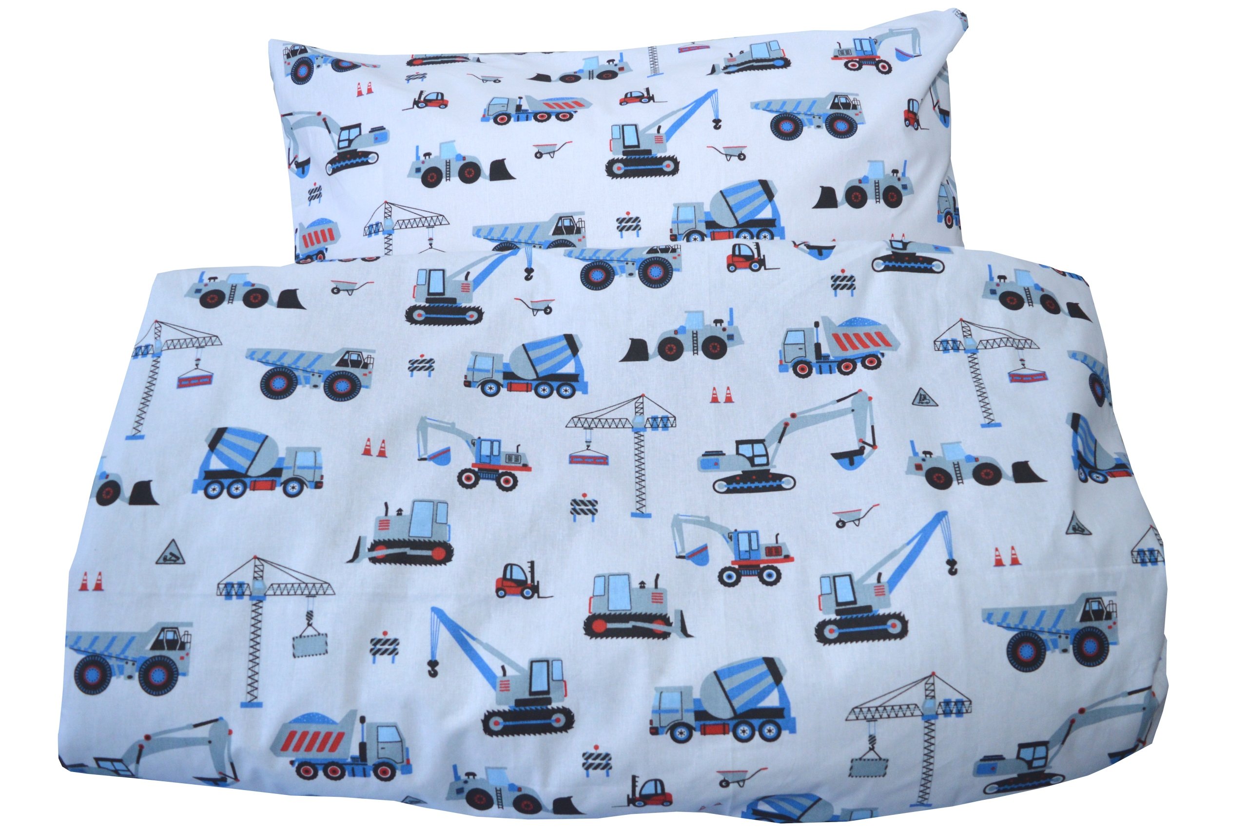 Pościel dziecięca 200x160 chłopięca koparka budowa