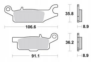 Sbs Klocki Hamulcowe Kh445 Off-road Sinter Kolor Złoty - Klocki hamulcowe - miniaturka - grafika 1