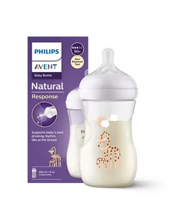 Avent Philips Butelka Natural Response 260ml Żyrafka - Butelki dla niemowląt - miniaturka - grafika 1