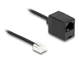 DeLOCK Kabel telefoniczny RJ11 męski na RJ45 żeński czarny 1 m 88092 - Kable miedziane - miniaturka - grafika 1