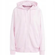 Bluzy damskie - Bluza damska adidas Essentials 3-Stripes French Terry Oversized Full-Zip Ho - miniaturka - grafika 1