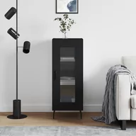 Komody - vidaXL Szafka, czarna, 34,5x34x90 cm, materiał drewnopochodny - miniaturka - grafika 1