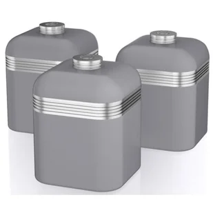 Swan Zestaw pojemników SWKA1020GRN Szary (3 sztuki) - Pojemniki kuchenne - miniaturka - grafika 1