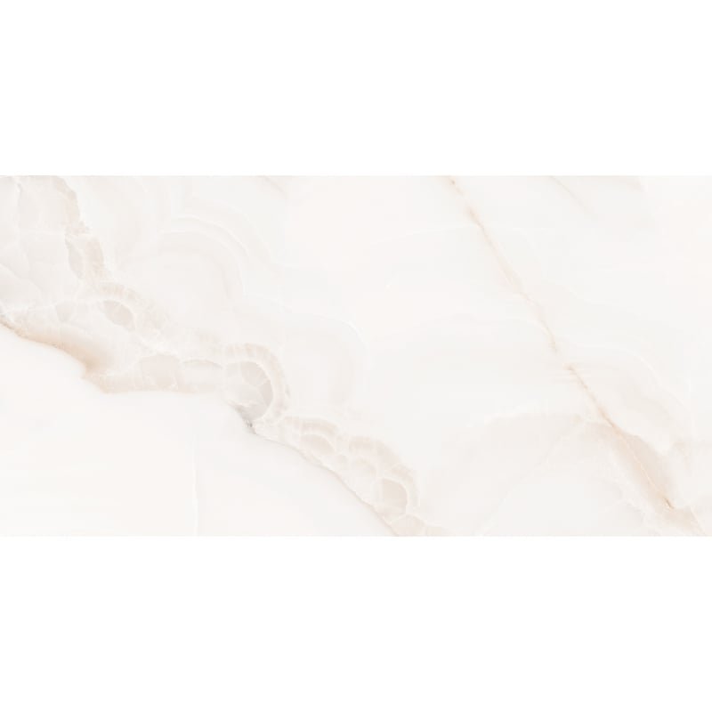 Mexen Onyx White gres szkliwiony rekt. G1, płytka podłogowo-ścienna 120 x 60 cm, połysk - TL106-120-060-01