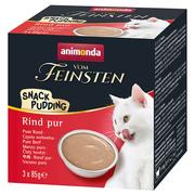 Przysmaki dla kotów - Animonda Vom Feinsten, budyń dla kota - Czysta wołowina, 3 x 85 g - miniaturka - grafika 1