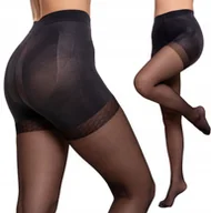 Rajstopy - Modelujące Rajstopy Damskie 20 Den Efekt Push-Up Czarne Gładkie Moraj R.3 - miniaturka - grafika 1