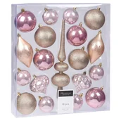 Ozdoby bożonarodzeniowe - Zestaw ozdób świątecznych Clotte różowy, 19 szt. - miniaturka - grafika 1