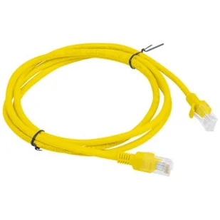 LANBERG Patch cord UTP kat.5e 1,5m żółty PCU5-10CC-0150-Y - Kable miedziane - miniaturka - grafika 1