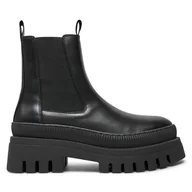 Botki damskie - Sztyblety Tamaris 1-25494-41 Czarny - miniaturka - grafika 1