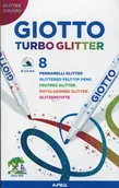 Przybory szkolne - Giotto Flamastry Turbo Glitter 8 sztuk Fila - miniaturka - grafika 1