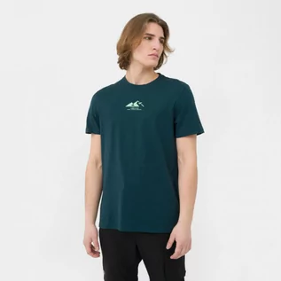 Koszulki sportowe męskie - Męski t-shirt z nadrukiem 4F 4FSS23TTSHM486 - morski - grafika 1