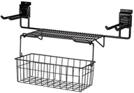 Półki łazienkowe - SHELF WITH BASKET 380X290MM HH90311 - miniaturka - grafika 1