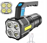 Latarki - Mocna Latarka Akumulatorowa Szperacz Cree Biwakowa - miniaturka - grafika 1