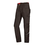 Spodnie męskie - BP 1960-570-0048-47/48n mieszanka materiałów ze stretchem spodnie robocze dla mężczyzn, smukły krój z wyższą talią na plecach, 65% poliester/35% bawełna, brązowe, rozmiar 47/48N - miniaturka - grafika 1