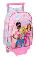 Plecaki szkolne i tornistry - Safta BARBIE PAINTERLY Plecak dziecięcy z wózkiem 705, idealny dla dzieci w różnym wieku, wygodny i wszechstronny, jakość i wytrzymałość, 26 x 11 x 34 cm, Różowy/niebieski, M, Casual - miniaturka - grafika 1