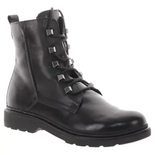 Marco Tozzi Czarne Skórzane Botki Na Jesień 40 - Botki damskie - miniaturka - grafika 1