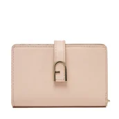 Portfele - Duży Portfel Damski Furla Flow S Compact Wallet WP00401 BX2045 0496S Różowy - miniaturka - grafika 1