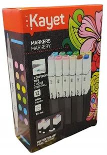 Markery Kayet 12 szt. - Przybory szkolne Markery Kayet 12 szt. - Przybory szkolne - miniaturka - grafika 1